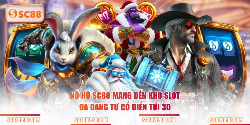 Nổ Hũ SC88 mang đến kho slot đa dạng từ cổ điển tới 3D